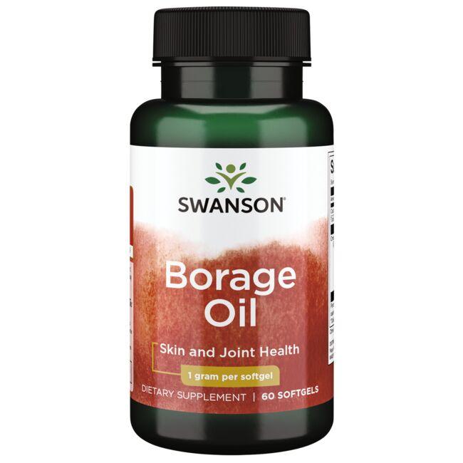 Swanson EFAs Borage Oil Supplement Vitamin 1 G 60 Soft Gels