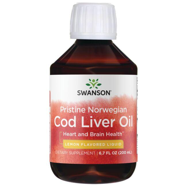 Swanson EFAs Pristine Norwegian Cod Liver Oil - Liquid Supplement Vitamin 6.7 fl oz Liquid