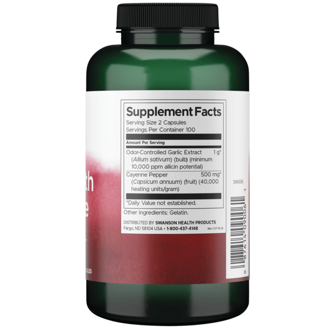 Garlic & Cayenne Supplement Swanson Health Products