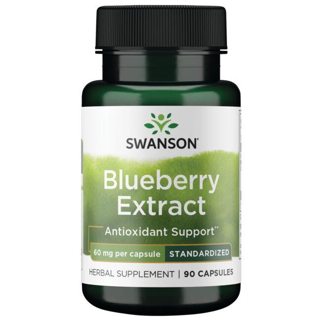 Swanson Superior Herbs Blueberry Extract - Standardized Vitamin 60 mg 90 Caps