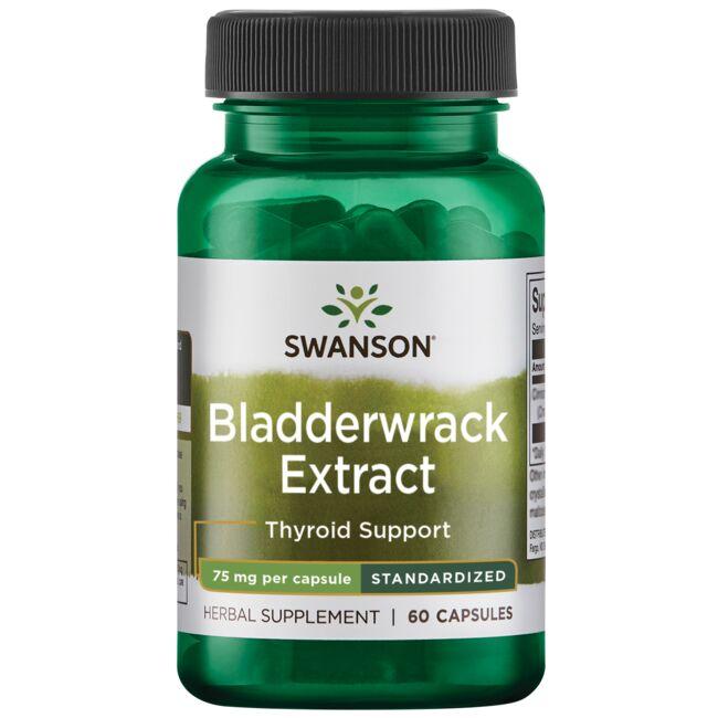 Swanson Superior Herbs Bladderwrack Extract - Standardized Vitamin 75 mg 60 Caps