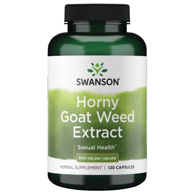 Swanson Superior Herbs Horny Goat Weed Extract Vitamin 500 mg 120 Caps Sexual Health Support