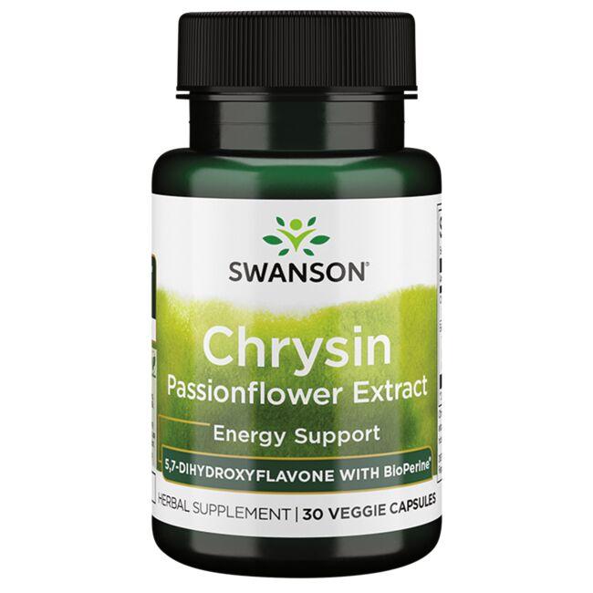 Swanson Superior Herbs Chrysin Passionflower Extract Vitamin 30 Veg Caps