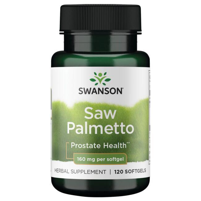 Swanson Superior Herbs Saw Palmetto Vitamin 160 mg 120 Soft Gels Mens Health