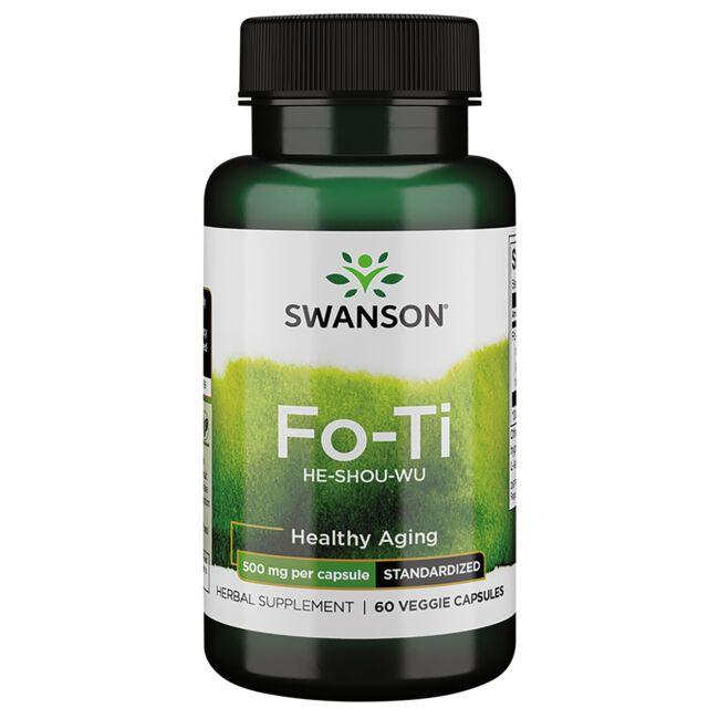 Swanson Superior Herbs Fo-Ti Extract He-Shou-Wu Vitamin 500 mg 60 Veg Caps
