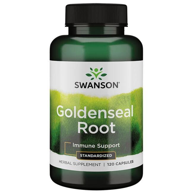 Swanson Superior Herbs Goldenseal Root - Standardized Vitamin 120 Caps