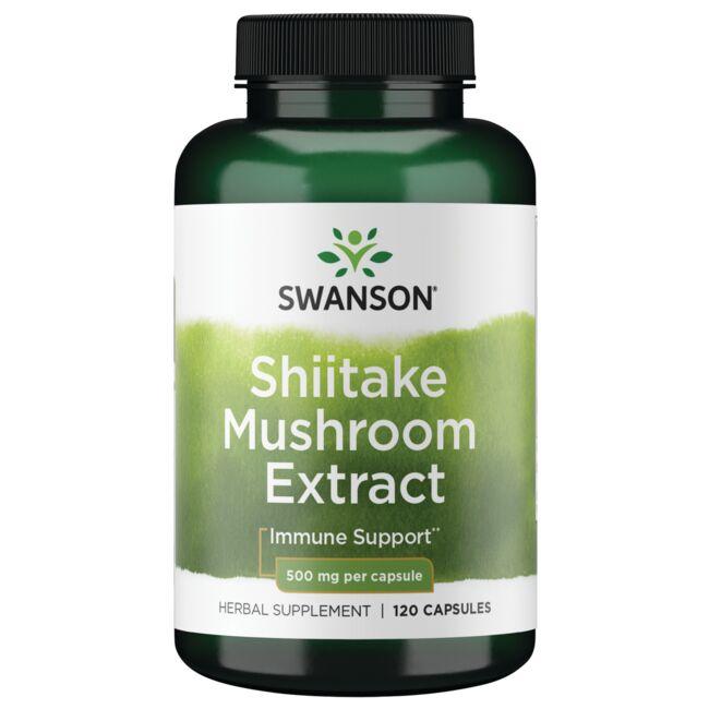Swanson Superior Herbs Shiitake Mushroom Extract Vitamin 500 mg 120 Caps