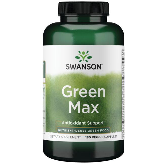 Swanson GreenFoods Formulas Green Max Supplement Vitamin 180 Veg Caps