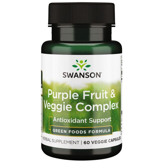Swanson GreenFoods Formulas Purple Fruit & Veggie Complex Supplement Vitamin 400 mg 60 Veg Caps