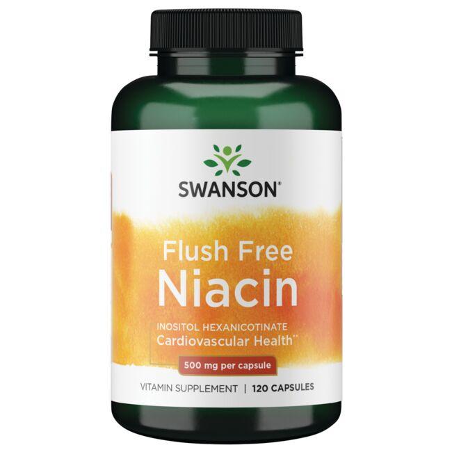Swanson Ultra Flush Free Niacin Vitamin 500 mg 120 Caps