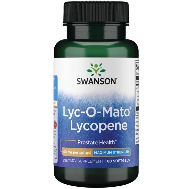 Swanson Ultra Lyc-O-Mato Lycopene - Maximum Strength Supplement Vitamin 40 mg 60 Soft Gels