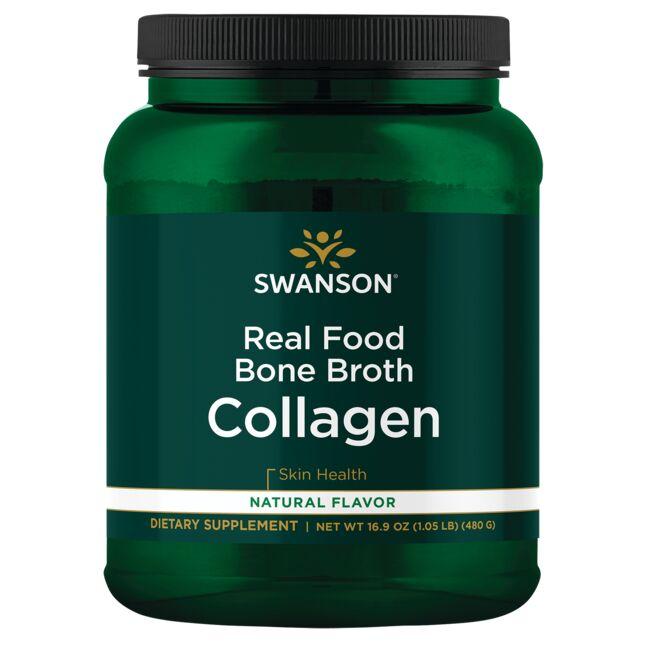 Swanson Ultra Real Food Bone Broth Collagen - Natural Flavor Supplement Vitamin 16.9 oz Powder
