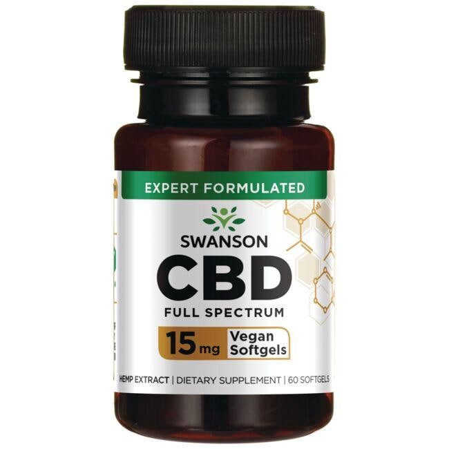 Swanson Ultra Cbd Full Spectrum Supplement Vitamin 15 mg 60 Vegan Sfgs