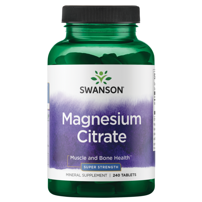 Swanson Magnesium Citrate - Super Strength 112.5 mg 240 Tabs
