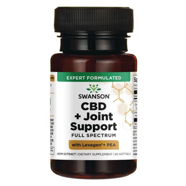 Swanson Ultra Cbd + Joint Support Full Spectrum with Levagen+ Pea Supplement Vitamin 15 mg 60 Soft Gels