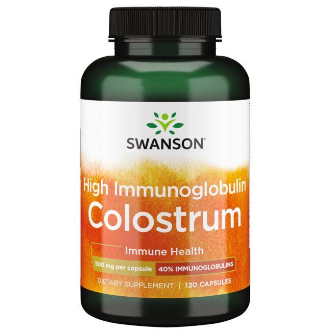 Swanson Ultra High Immunoglobulin Colostrum Supplement Vitamin 500 mg 120 Caps