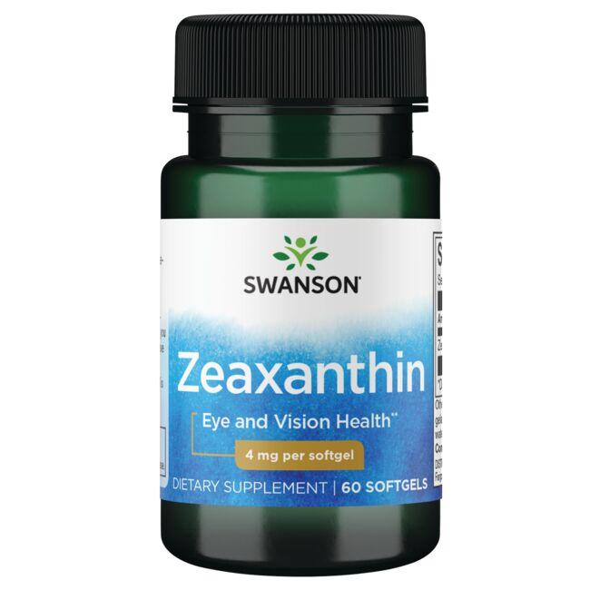 Swanson Ultra Zeaxanthin Supplement Vitamin 4 mg 60 Soft Gels