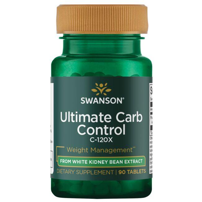 Swanson Ultra Ultimate Carb Control C-120X from White Kidney Bean Extract Supplement Vitamin 2 mg 90 Tabs