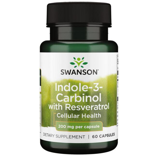 Swanson Ultra Indole-3-Carbinol with Resveratrol Vitamin 200 mg 60 Caps