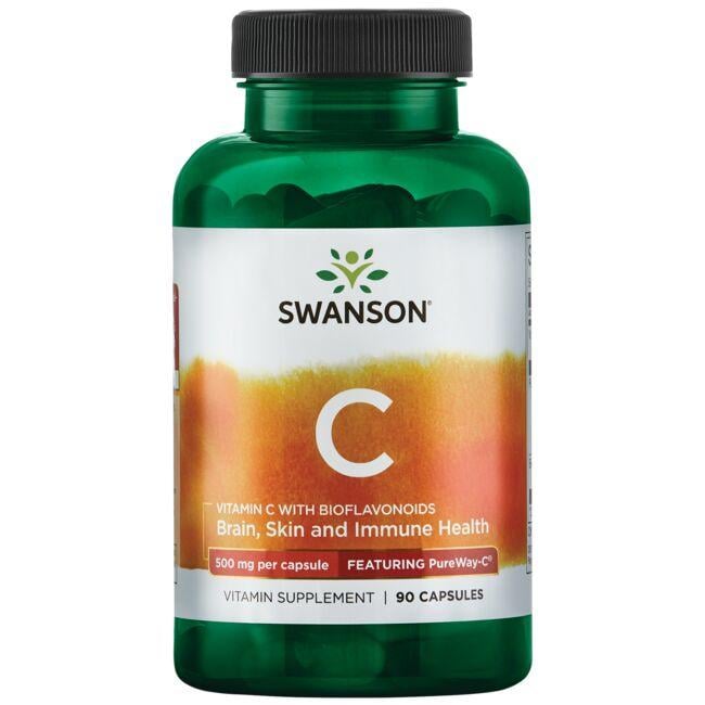 Swanson Ultra Vitamin C with Bioflavonoids - Featuring Pureway-C 500 mg 90 Caps