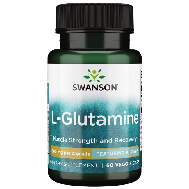 Swanson Ultra L-Glutamine - Featuring Ajipure Vitamin 500 mg 60 Veg Caps