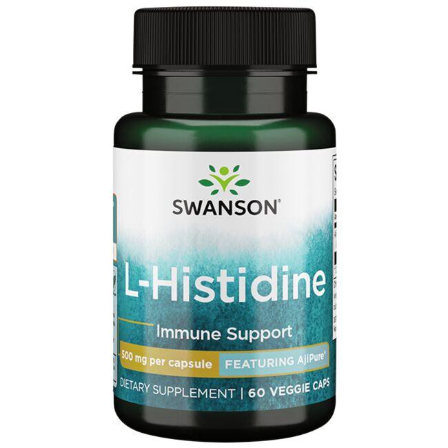 Swanson Ultra L-Histidine - Featuring Ajipure Vitamin 500 mg 60 Veg Caps