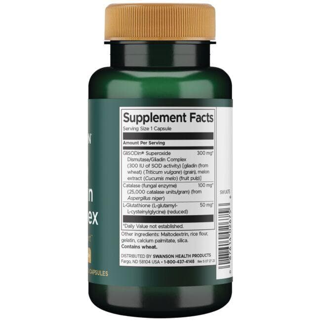 Swanson Ultra Sod Gliadin Complex 300 Mg 60 Caps Health Swanson Ultrasod Gliadin Complex Close Up