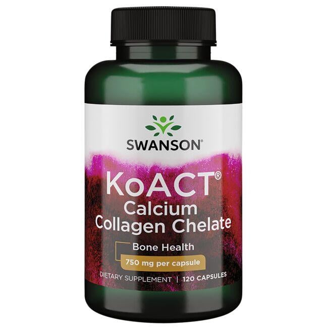 Swanson Ultra Koact Calcium Collagen Chelate Supplement Vitamin 750 mg 120 Caps