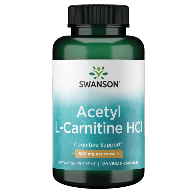 Swanson Ultra Acetyl LCarnitine HCl 500 mg 120 Veg Caps Swanson Health Products
