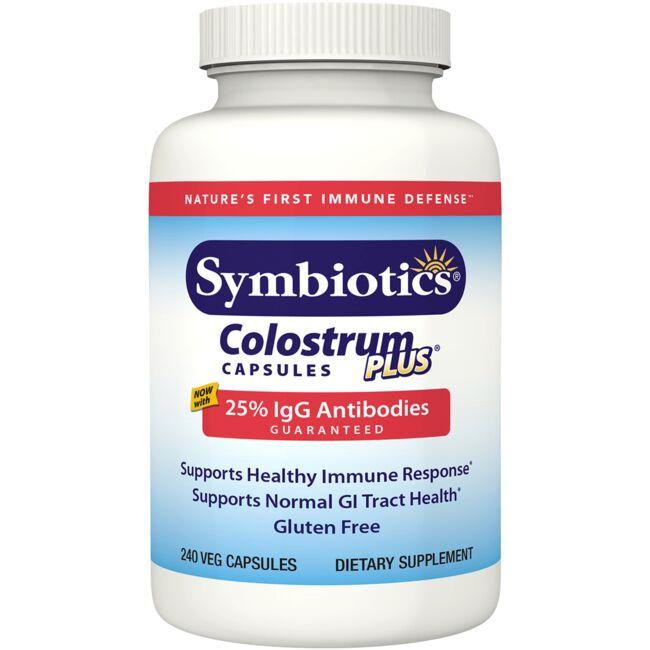 Symbiotics Colostrum Plus Capsules Supplement Vitamin 240 Veg Caps