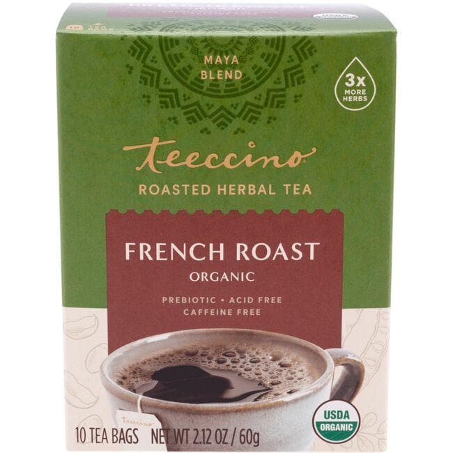 Teeccino Roasted Herbal Tea - French Roast | 10 Bags