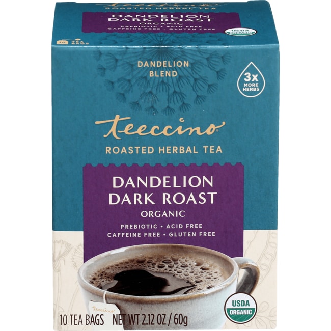 Teeccino Roasted Herbal Tea - Темный жареный одуванчик 10 Bag(S)