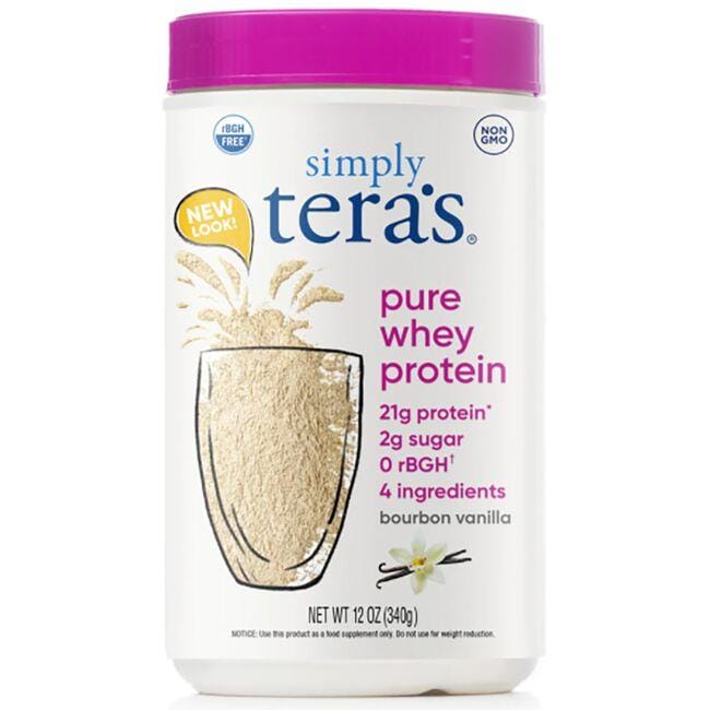 Simply Teras Pure Whey Protein - Bourbon Vanilla Vitamin 12 oz Powder