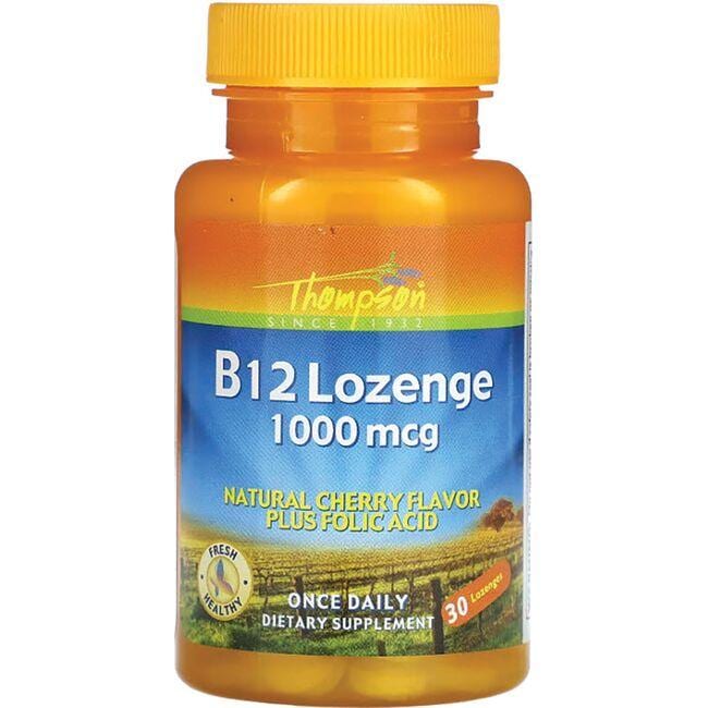Thompson B-12 Lozenge Cherry Vitamin 1000 mcg 30 Loz
