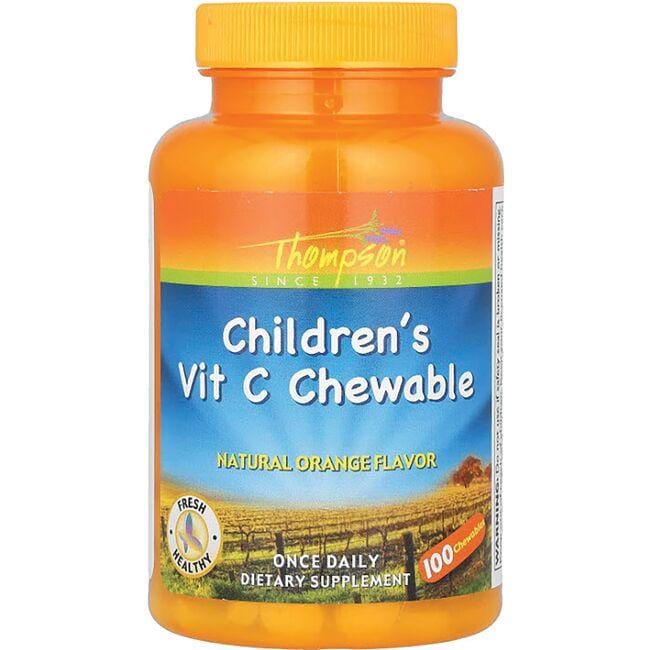 Thompson Childrens C Orange Vitamin | 100 mg | 100 Chewables | Vitamin C