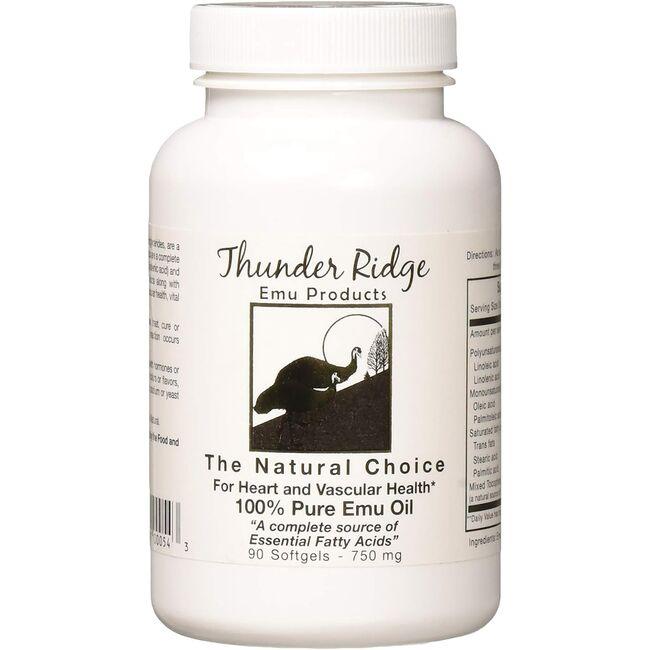 Thunder Ridge Emu Products 100% Pure Oil Supplement Vitamin 750 mg 90 Soft Gels