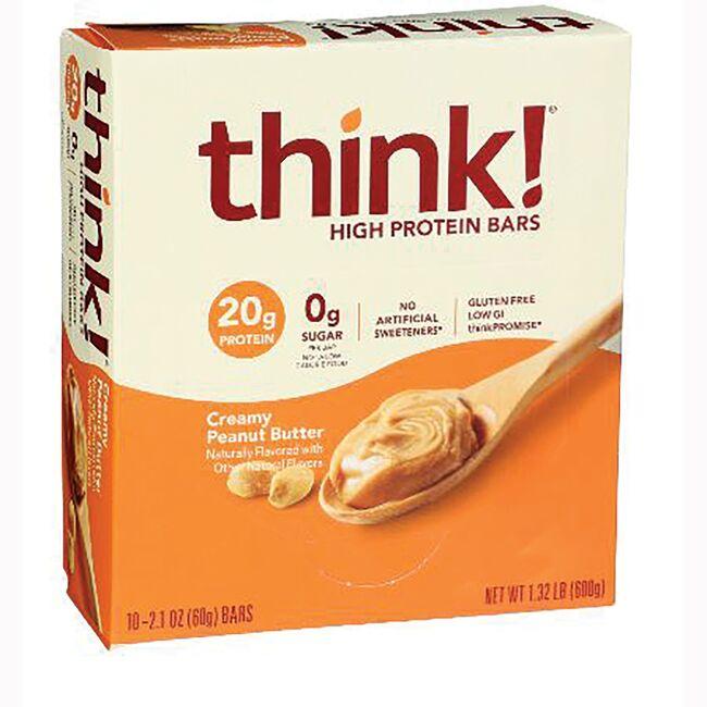 Think Thin Protein Bars - Creamy Peanut Butter 10 Bars