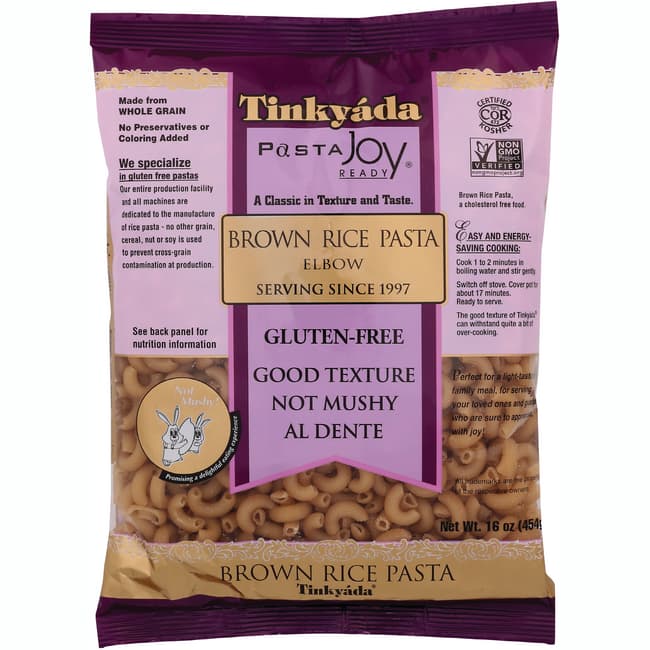 Tinkyada Brown Rice Elbow Pasta 16 oz Pkg Swanson Health Products