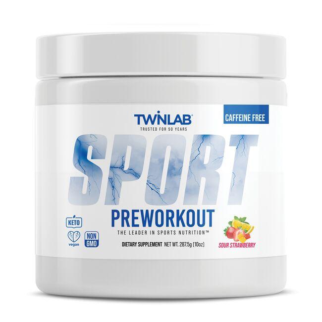 Twinlab Sport Pre Workout - Sour Strawberry Supplement Vitamin | 10 oz Powder
