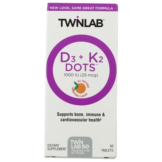 Twinlab Vitamin D3 + K2 Dots 60 Tabs