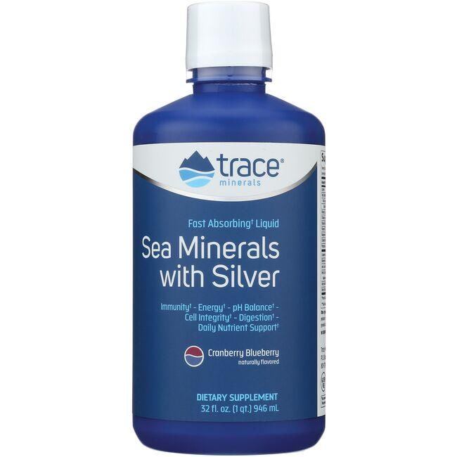 Trace Minerals Sea with Silver - Natural Cranberry Blueberry Vitamin 32 fl oz Liquid