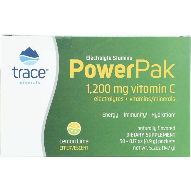 Trace Minerals Electrolyte Stamina Power Pak - Lemon Lime Vitamin 30 Packets