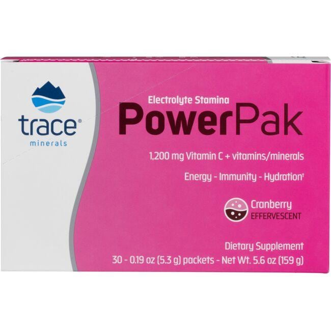 Trace Minerals Electrolyte Stamina Power Pak - Cranberry Vitamin 30 Packets