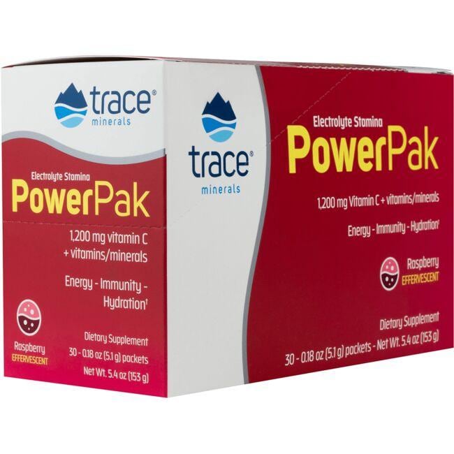 Trace Minerals Electrolyte Stamina Power Pak - Raspberry Vitamin 30 Packets