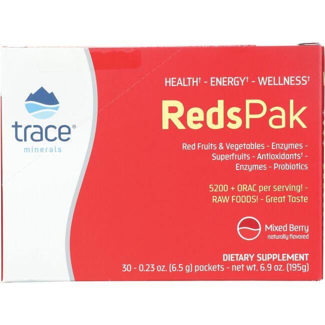 Trace Minerals Reds Pak Vitamin 30 Packets