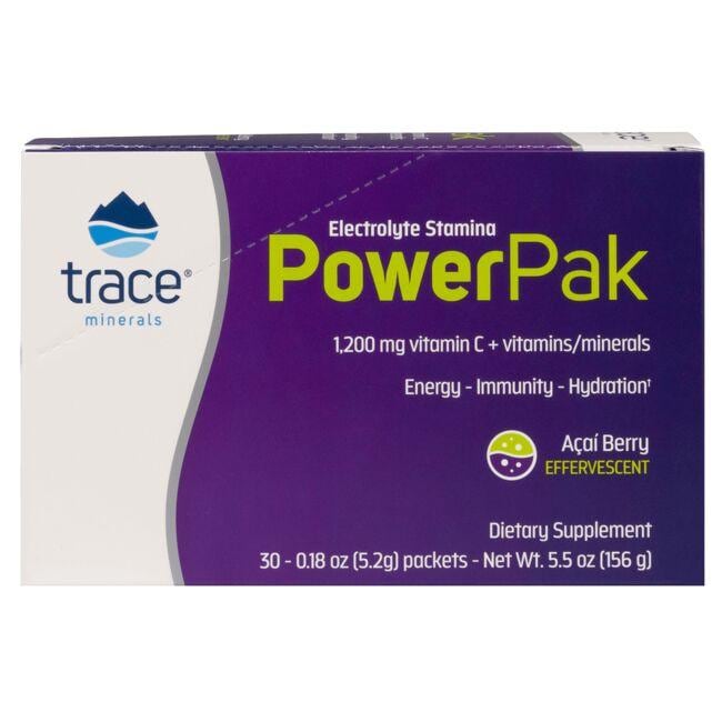 Trace Minerals Electrolyte Stamina Power Pak - Acai Berry Vitamin 30 Packets