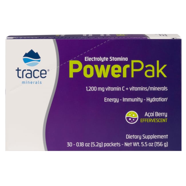 Trace Minerals Electrolyte Stamina Power Pak - ягоды асаи, 30 шт.
