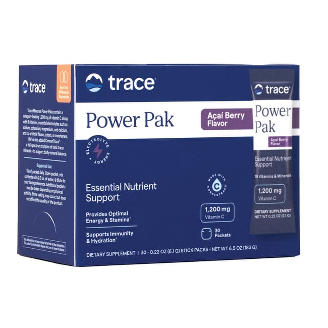 Trace Minerals Electrolyte Stamina Power Pak - ягоды асаи, 30 шт.