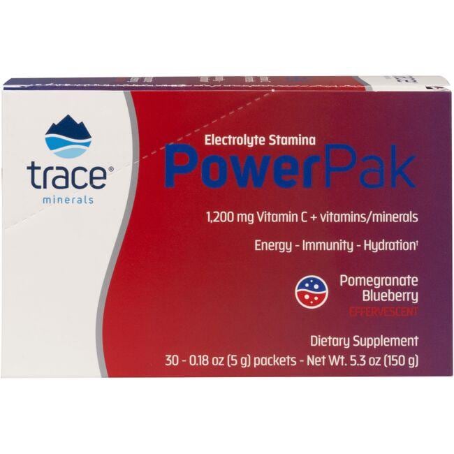 Trace Minerals Electrolyte Stamina Power Pak - Pomegranate Blueberry Vitamin 30 Packets