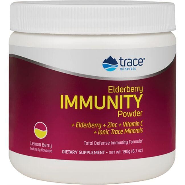 Trace Minerals Elderberry Immunity Powder - Lemon Berry 6.7 oz Powder